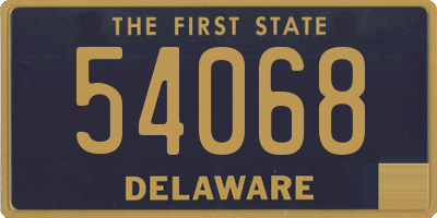 DE license plate 54068