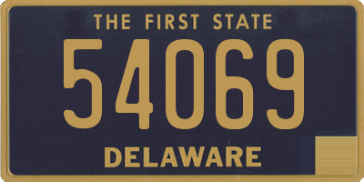 DE license plate 54069
