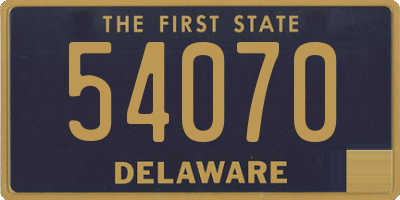 DE license plate 54070