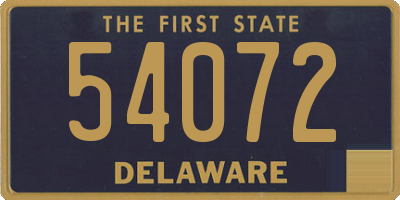 DE license plate 54072