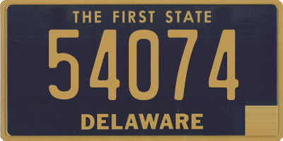 DE license plate 54074