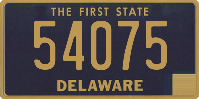 DE license plate 54075