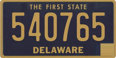DE license plate 540765