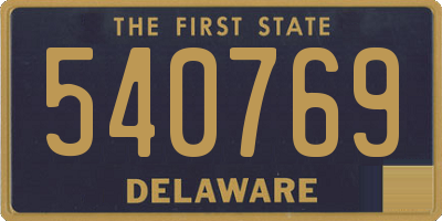 DE license plate 540769
