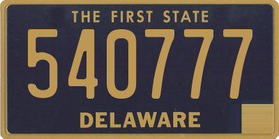 DE license plate 540777