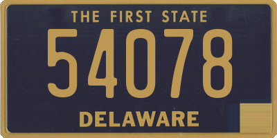 DE license plate 54078