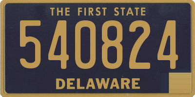 DE license plate 540824