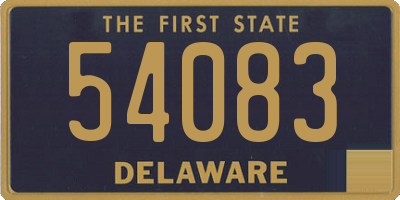 DE license plate 54083