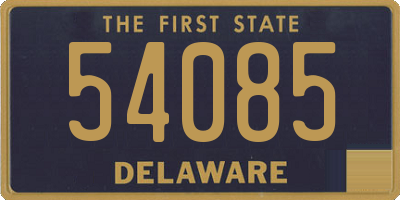 DE license plate 54085