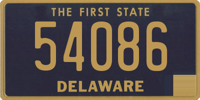 DE license plate 54086