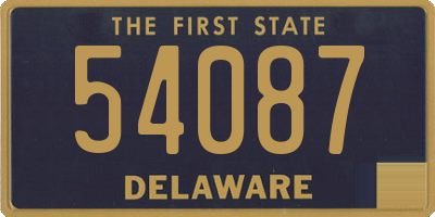 DE license plate 54087