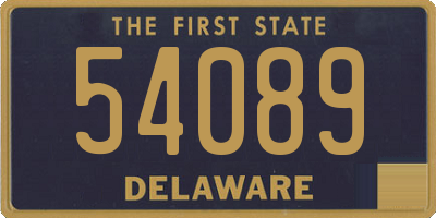 DE license plate 54089