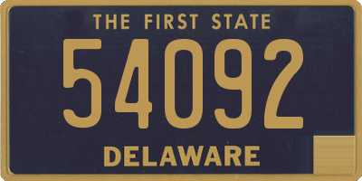 DE license plate 54092