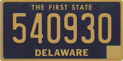 DE license plate 540930