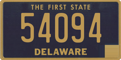 DE license plate 54094