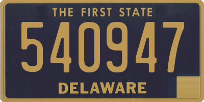 DE license plate 540947
