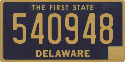 DE license plate 540948