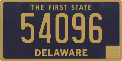 DE license plate 54096