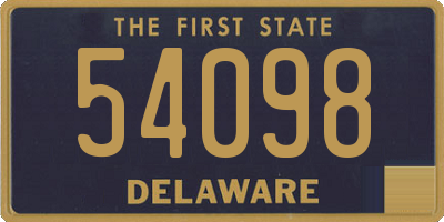 DE license plate 54098