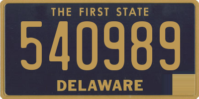 DE license plate 540989