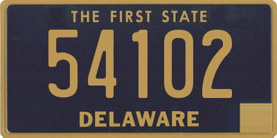 DE license plate 54102