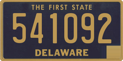 DE license plate 541092