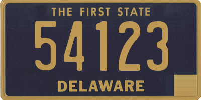 DE license plate 54123