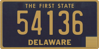 DE license plate 54136