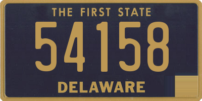 DE license plate 54158