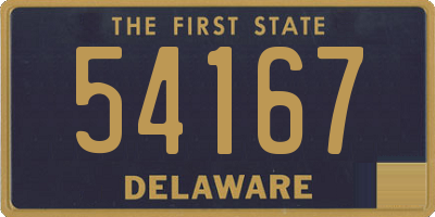 DE license plate 54167