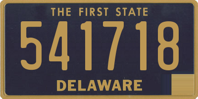 DE license plate 541718