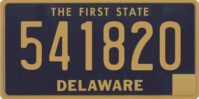 DE license plate 541820