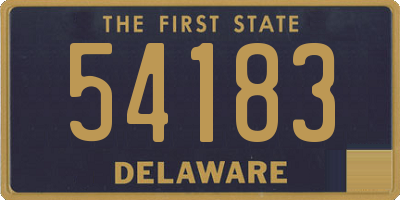 DE license plate 54183