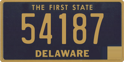 DE license plate 54187