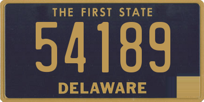 DE license plate 54189