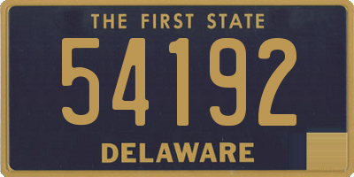 DE license plate 54192