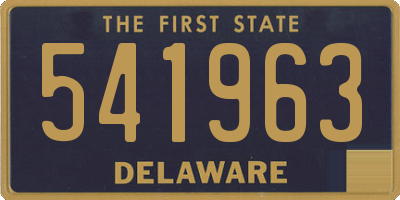 DE license plate 541963