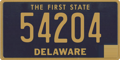 DE license plate 54204