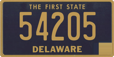 DE license plate 54205