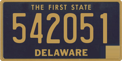 DE license plate 542051