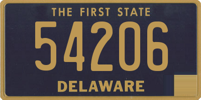 DE license plate 54206