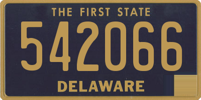 DE license plate 542066