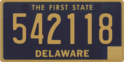 DE license plate 542118