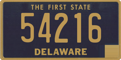 DE license plate 54216