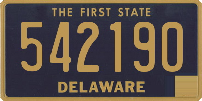 DE license plate 542190