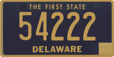 DE license plate 54222