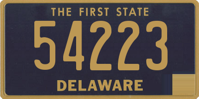 DE license plate 54223