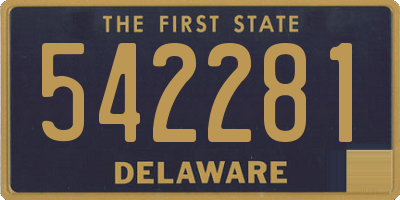 DE license plate 542281