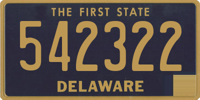 DE license plate 542322