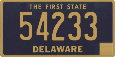 DE license plate 54233